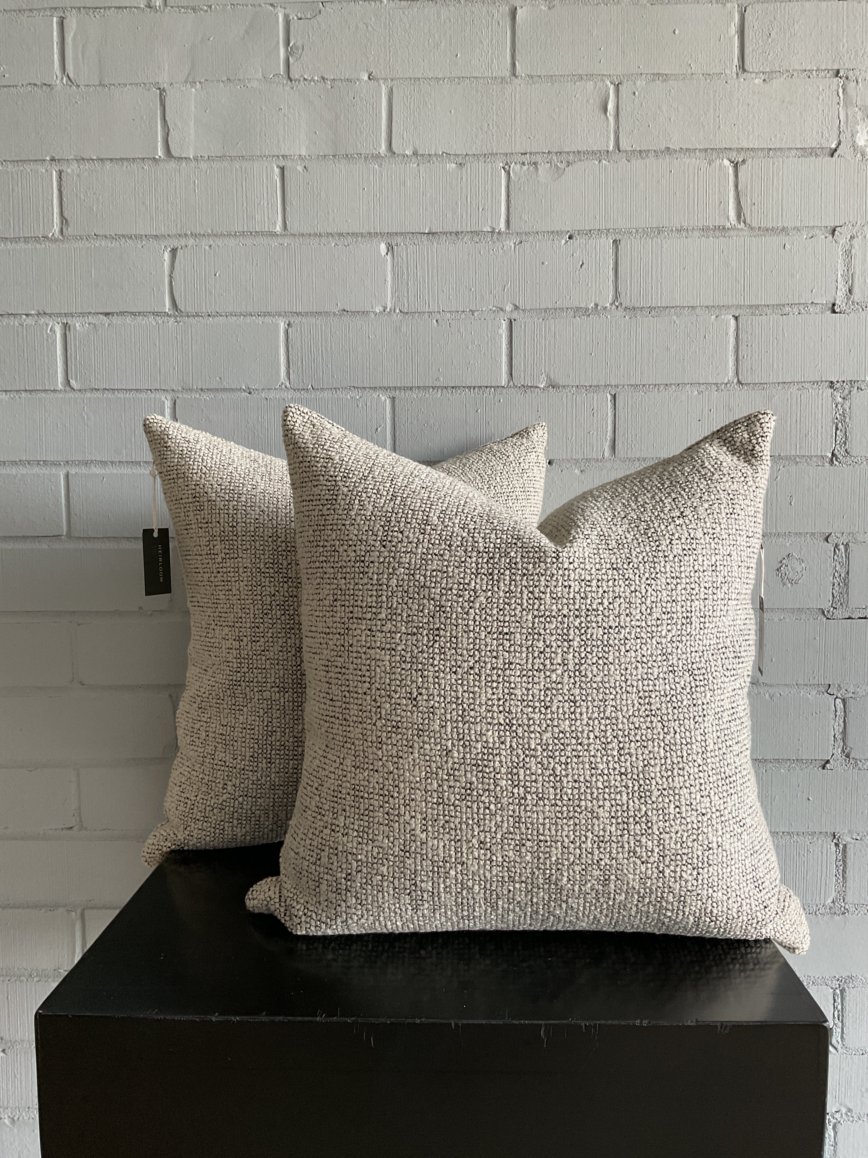 White discount boucle pillow