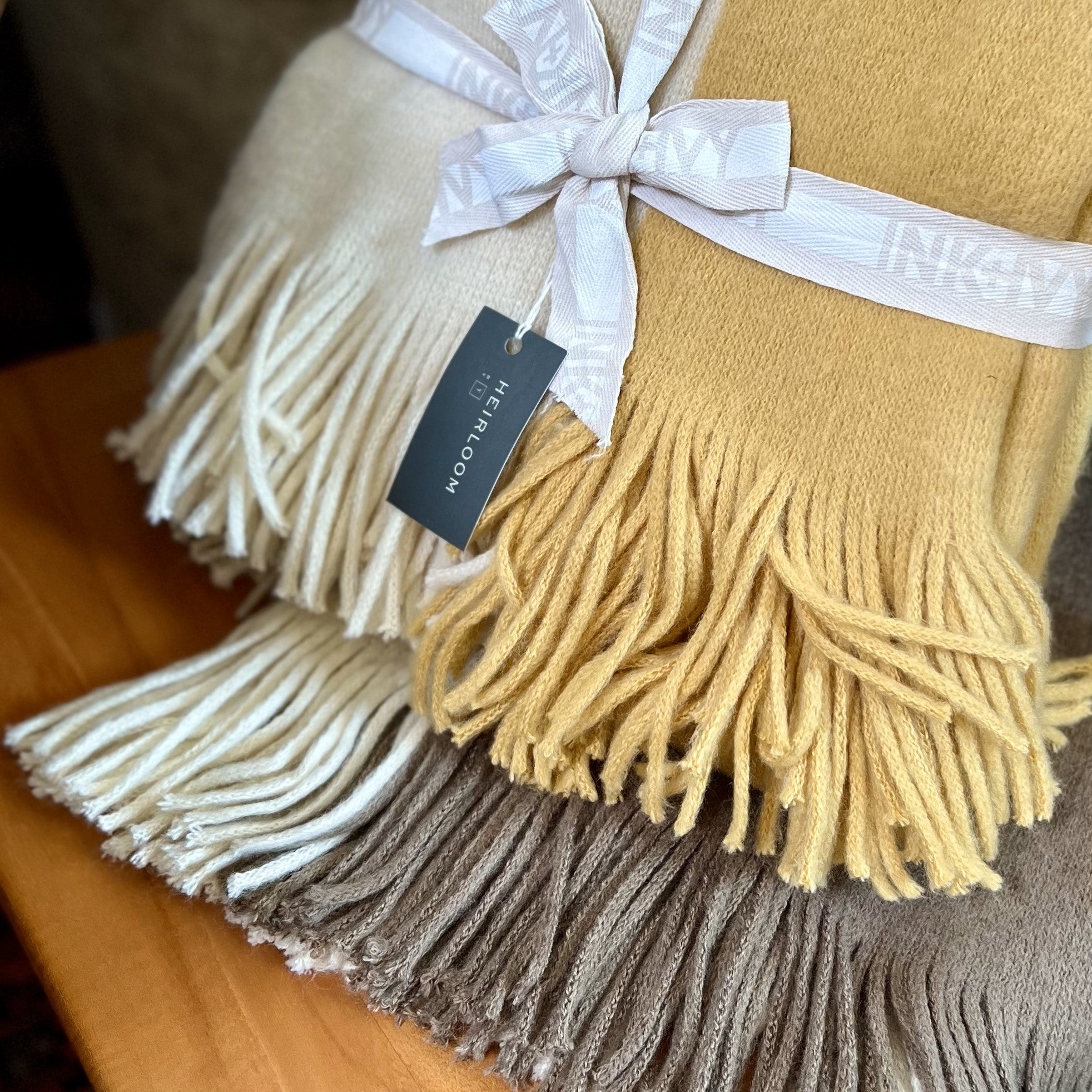 Cream fringe throw discount blanket