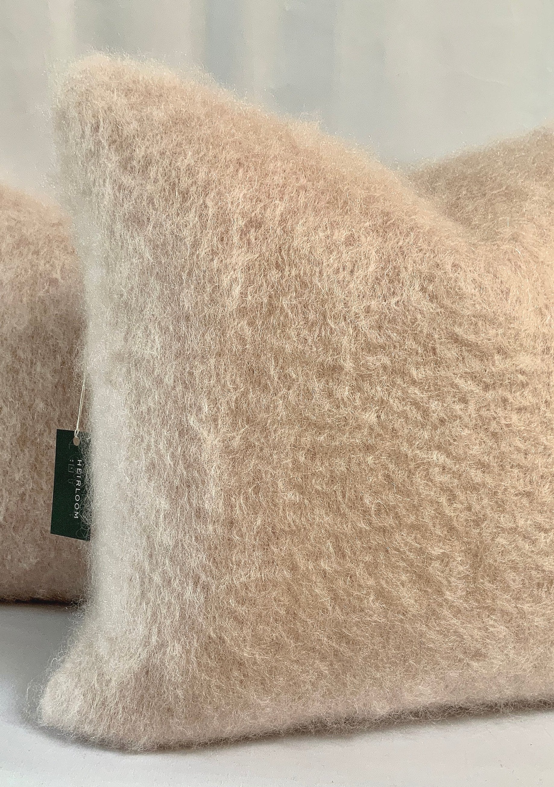 Mohair throw online pillows